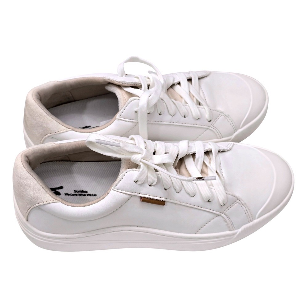 Dr. Scholl's White Sneakers 8W Clean Girl Minimalist Athleisure Streetwear‎